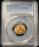 1909-P VDB Lincoln Wheat Cent, MS65RD PCGS. (24375)