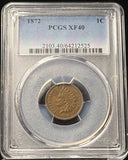 1872 Indian Head Cent, XF40, PCGS (24379)