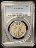 1921-D Walking Liberty Half Dollar, Key Date. G04, PCGS (24381)
