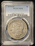1879-CC Morgan Silver Dollar, Key Date. VF35 PCGS (24383)