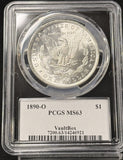1890-O Morgan Silver Dollar, MS63 PCGS VaultBox. (24398)