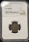 1872 Indian Head Cent, VF30 NGC, (24402)