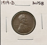 1919-D Lincoln Wheat Cent, CH AU+. (24552)
