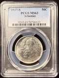 1937-S Arkansas Commemorative Half Dollar, MS63 PCGS, (24600)