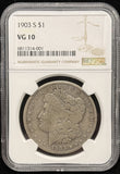 1903-S Morgan Silver Dollar, VG10 NGC. (24610)