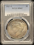 1927-S Peace Silver Dollar, MS62 PCGS (24612)