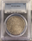1894-S Morgan Silver Dollar, MS61 PCGS. (24626)