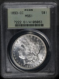 1893-CC Morgan Silver Dollar, MS61 PCGS.OGH (24630)
