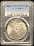 1891-P Morgan Silver Dollar, MS63. PCGS. (24634)