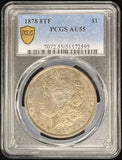 1878-P 8TF Morgan Silver Dollar, Better Date, AU55 PCGS. (24659)
