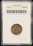 1903 Indian Head Cent, MS64RB ANACS Soapbox, (24663)