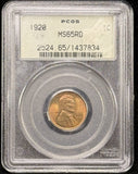 1920-P Lincoln Wheat Cent, MS65RD PCGS OGH (24674)