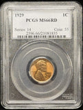 1929-P Lincoln Wheat Cent, MS66RD PCGS  (24678)