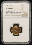 1941-P Lincoln Wheat Cent, PF63RD NGC, (24682)
