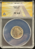1910-P Liberty "V" Nickel, PF63 ANACS (24694)