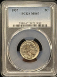 1937-P Buffalo Nickel, MS67 PCGS. (24698)