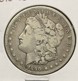 1890-CC Morgan Silver Dollar, Key Date, Nicely Circulated. (24755)