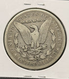 1890-CC Morgan Silver Dollar, Key Date, Nicely Circulated. (24755)