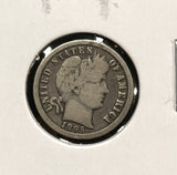 1895-O Barber Dime, Key Date, Nicely Circulated VG. (24827)