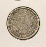 1892-P Barber Quarter, XF Details, (24895)