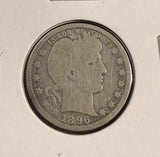 1896-S Barber Quarter, Key Date, Nicely Circulated, (24922)