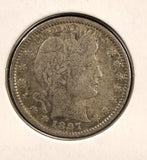 1897-P Barber Quarter, Nice XF, (24944)