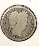 1899-S Barber Quarter, Nicely Circulated, (24948)