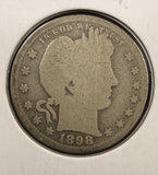 1898-S Barber Quarter, Nicely Circulated, (24954)