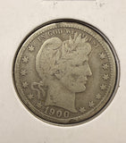 1900-O Barber Quarter, Nicely Circulated, (24964)