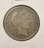 1907-O Barber Quarter, Choice XF, (24968)