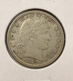 1907-D Barber Quarter, Choice AU, (24970)