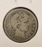 1903-S Barber Quarter, Nicely Circulated, (24986)