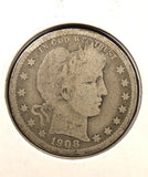 1908-D Barber Quarter, Nicely Circulated, (25023)