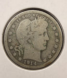 1914-P Barber Quarter, Nicely Circulated, (25031)