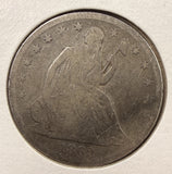 1862-S Seated Liberty Half Dollar, Circulated. (25078)