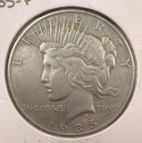 1935-P Peace Silver Dollar, Nicely Circulated, (25096)