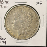 1878-P 7TF Rev '79 Morgan Silver Dollar, Nice XF. (25176)