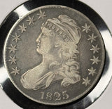 1825-P Capped Bust Half Dollar, Nicely Circulated. (25255)