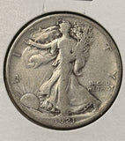1921-S Walking Liberty Half Dollar, Key Date, Nice VG+. (25324)