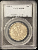 1946-S Walking Liberty Half Dollar, MS64 PCGS (25404)