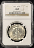1947-D Walking Liberty Half Dollar, MS65 NGC (25406)
