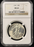 1947-P Walking Liberty Half Dollar, MS64 NGC (25408)
