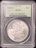1879-S Morgan Silver Dollar, MS65 PCGS (25412)