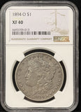 1894-O Morgan Silver Dollar, XF40 NGC, (25420)