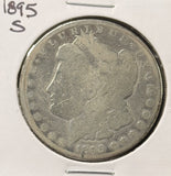 1895-S Morgan Silver Dollar, Key Date, Circulated/ Cleaned. (25470)