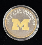 1997 Big Ten Champions University of Michigan 1998 Rose Bowl Silver Round (25495)