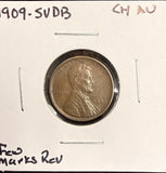 1909-SVDB Lincoln Wheat Cent,  Key Date, Choice AU Details,   (25508), 