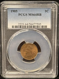 1905-P  Indian Head Cent Small Cent. MS64RB PCGS (25586)