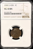 1909-S VDB Lincoln Wheat Cent, Key Date,  VG10 NGC (25592)
