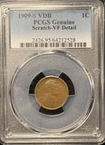 1909-S VDB Lincoln Wheat Cent, Key Date,  VF Details, PCGS. (25594). 
